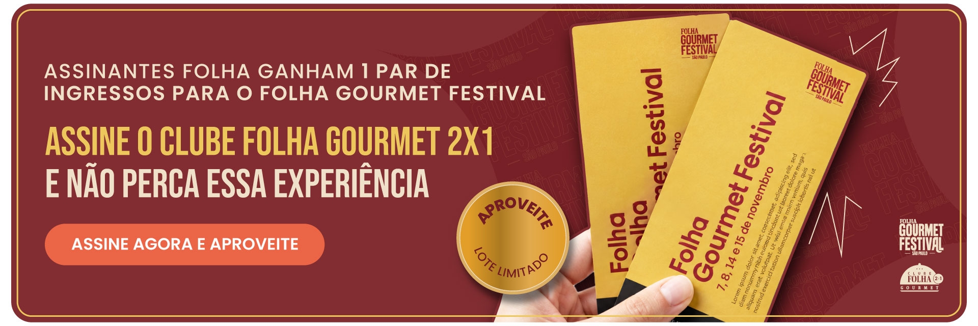 Assine e resgate seu par de ingressos